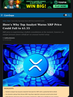 Here’s Why Top Analyst Warns XRP Price Could Fall to $1.55