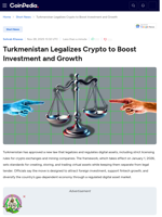 Turkmenistan Legalizes Crypto to Drive New Investment