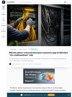 Bitcoin miner concentration just exposed a gap in Bitcoin’s “six confirmations” rule