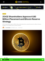 ZOOZ Shareholders Approve $180 Million Placement and Bitcoin