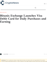 Bitunix Exchange Launches Visa Debit Card for Daily Purchases and Earning