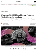 What the $1.25 Billion Bitcoin Futures Flush Means for Markets - Decrypt