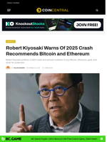 Robert Kiyosaki Warns of 2025 Crash Recommends Bitcoin and Ethereum