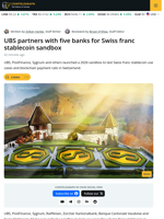 UBS, PostFinance, Others Partner For Swiss Franc Stablecoin Sandbox