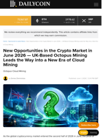 New Opportunities in the Crypto Market in June 2026 — UK-Based Octopus Mining Leads the Way into a New Era of Cloud Mining - DailyCoin