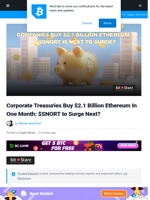 $2.1 Billion Ethereum Frenzy by Companies — Is $SNORT the Next Explosive Play?