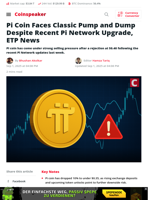 Pi Faces Pump & Dump After Pi Network Upgrades
