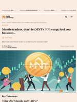 Mantle traders, don't let MNT's 30% surge fool you because... - AMBCrypto
