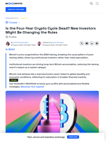 The 4-Year Crypto Cycle Is Dead – Will Bull Market Fade Soon?