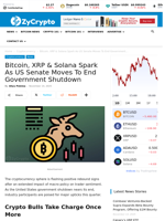 Bitcoin, XRP & Solana Spark As US Senate Moves To End Government Shutdown ⋆ ZyCrypto