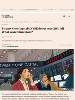 Twenty One Capital’s NYSE debut sees 20% fall - What scared investors? - AMBCrypto