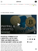 PAYPAL EMBRACES CRYPTO, ALTCOIN TREASURIES BEGIN, STOCKS HIT ATH AGAIN - Decrypt