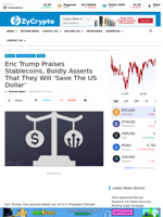 Eric Trump Praises Stablecoins, Boldly Asserts That They Will ‘Save The US Dollar’ ⋆ ZyCrypto