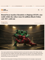 Brutal bear market: Remittix vs Digitap ($TAP), one stalls while the other runs $1 million Black Friday sale 90% sold out - AMBCrypto