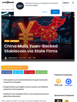 China Mulls Yuan-Backed Stablecoin via State Firms | Live Bitcoin News