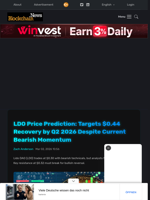 LDO Price Prediction: Targets $0.44 Recovery by Q2 2026 Despite Current Bearish Momentum - Blockchain.News