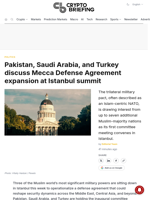 Pakistan, Saudi Arabia, and Turkey discuss Mecca Defense Agreement expansion at Istanbul summit