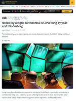 RedotPay Eyes Confidential US IPO Filing by Year-End