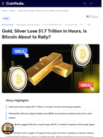 Gold, Silver Lose $1.7 Trillion in Hours, Is Bitcoin About to Rally?