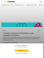 AI slop has created a search problem crypto companies can’t ignore