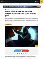 Qubic's Mining Pool Attacking Monero Falls Under Attack