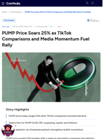 PUMP Price Soars 25% as TikTok Comparisons and Media Momentum Fuel Rally