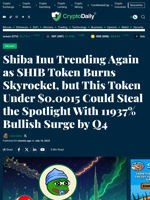 Shiba Inu Trending Again as SHIB Token Burns Skyrocket, but This Token Under $0.0015 Could Steal the Spotlight With 11937% Bullish Surge by Q4 - Crypto Daily
