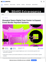 Shanghai Opens Digital Yuan Center to Expand Cross-Border Payment Systems - BeInCrypto