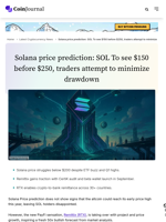 Solana price prediction: SOL To see $150 before $250, traders attempt to minimize drawdown - CoinJournal
