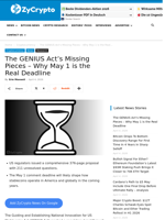 The GENIUS Act’s Missing Pieces – Why May 1 is the Real Deadline ⋆ ZyCrypto