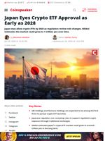 Japan Plans Crypto ETFs by 2028