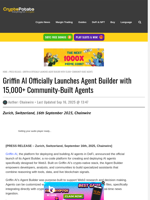 Griffin AI Officially Launches Agent Builder with 15,000+ Community-Built Agents