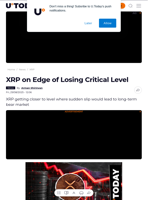 XRP on Edge of Losing Critical Level - U.Today