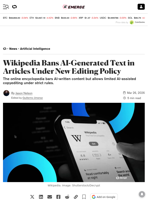 Wikipedia Bans AI-Generated Text in Articles Under New Editing Policy - Decrypt
