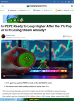 Is PEPE Ready to Leap Higher After the 7% Pop or Is It Losing Steam Already?