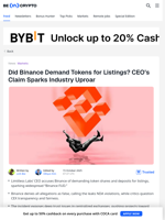 Binance FUD Sparks Debate on CEX Trust and Token Listing Ethics