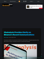 Chainalysis Provides Clarity on Binance's Recent Communications - Blockchain.News