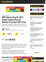 XRPL Metrics Drop 50–80%: Analyst Explains Why and Whether It Can Hurt XRP’s Price