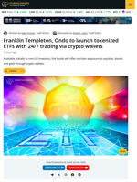 Franklin Templeton, Ondo bring tokenized ETFs to crypto wallets