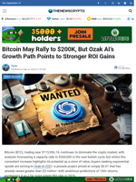 Bitcoin May Rally to $200K, But Ozak AI’s Growth Path Points to Stronger ROI Gains