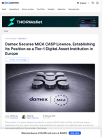 Damex Secures MiCA CASP Licence
