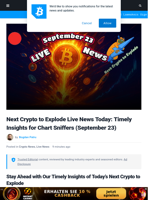 Live Next Crypto to Explode Updates: Red September Sends Crypto Crashing, Trump's WLFI Announces Debit Card and Retail App with Bithumb, and More...