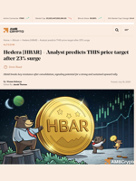 Hedera (HBAR) price soars 23%, Analysts target $0.50