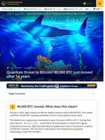 Quantum threat to Bitcoin? 80,000 BTC just moved after 14 years