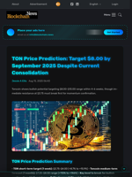 TON Price Prediction: Target $8.00 by September 2025 Despite Current Consolidation - Blockchain.News