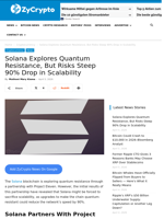 Solana Explores Quantum Resistance, But Risks Steep 90% Drop in Scalability ⋆ ZyCrypto