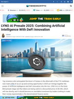 LYNO AI Presale 2025: Combining Artificial Intelligence With DeFi Innovation