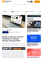 Bybit Launches Direct Trading of Global Stocks Using USDT – News Bytes Bitcoin News