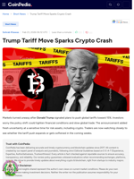 Trump Tariff Move Sparks Crypto Crash