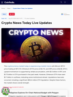 Crypto News Today Live Updates